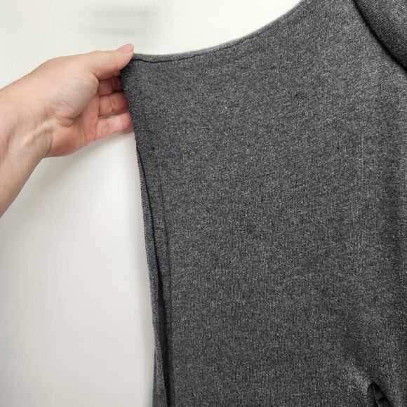 A Pea in the Pod Charcoal Gray Funnel Neck Belted Sweater Knit Poncho Women S/M - Picture 5 of 10